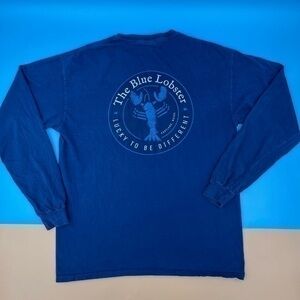 Vintage The Blue Lobster Front/Back Graphic Long Sleeve Tee